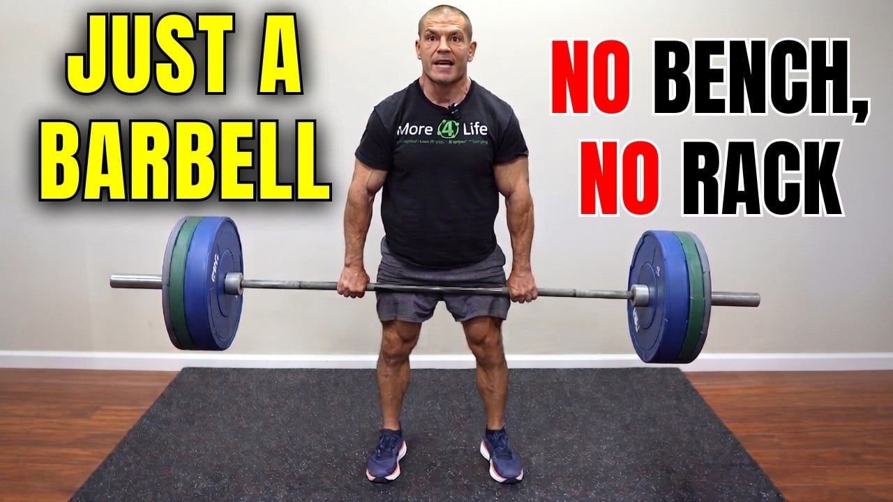 Full Body Barbell Workout at Home Without a Bench